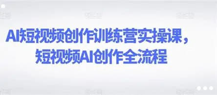 南希小盖AI短视频实操课：从0到1掌握短视频引流与变现核心网创-网赚-电商-tk-出海-AI-抖音-快手-小红书-视频号-玩法-创业-小程序-公众号-私域-s粉网创智库