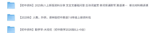初中语数英教辅资料网创-网赚-电商-tk-出海-AI-抖音-快手-小红书-视频号-玩法-创业-小程序-公众号-私域-s粉网创智库