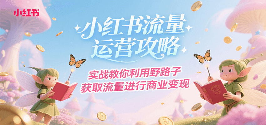小红书流量运营攻略，实战教你利用野路子获取流量进行商业变现 - 网创智库网创-网赚-电商-tk-出海-AI-抖音-快手-小红书-视频号-玩法-创业-小程序-公众号-私域-s粉网创智库