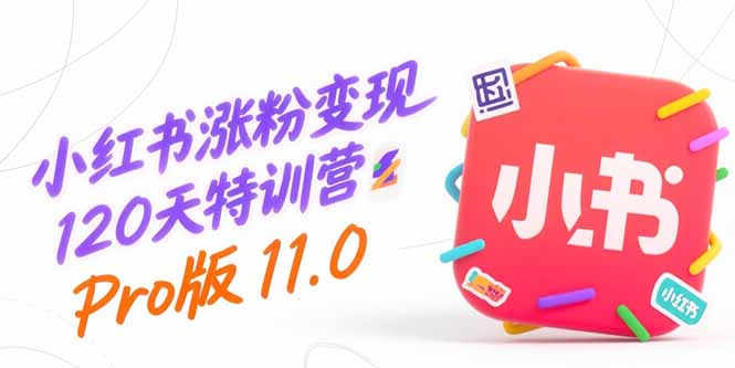 小红书涨粉变现120天特训营Pro版11.0：从0到1掌握平台运营,内容制作和变现网创-网赚-电商-tk-出海-AI-抖音-快手-小红书-视频号-玩法-创业-小程序-公众号-私域-s粉网创智库