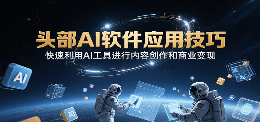 头部AI软件应用技巧，快速利用AI工具进行内容创作和商业变现 - 网创智库网创-网赚-电商-tk-出海-AI-抖音-快手-小红书-视频号-玩法-创业-小程序-公众号-私域-s粉网创智库