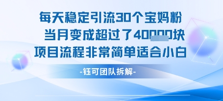 每天稳定引流30个人 当月变成超过了4个W项目流程非常简单适合小白网创-网赚-电商-tk-出海-AI-抖音-快手-小红书-视频号-玩法-创业-小程序-公众号-私域-s粉网创智库