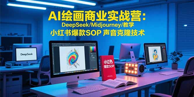 AI绘画商业实战营:DeepSeek/Midjourney/教学 小红书爆款SOP 声音克隆技术网创-网赚-电商-tk-出海-AI-抖音-快手-小红书-视频号-玩法-创业-小程序-公众号-私域-s粉网创智库
