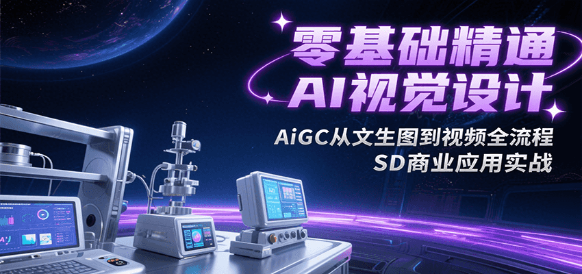 零基础精通AI视觉设计，AiGC从文生图到视频全流程，SD商业应用实战 - 网创智库网创-网赚-电商-tk-出海-AI-抖音-快手-小红书-视频号-玩法-创业-小程序-公众号-私域-s粉网创智库