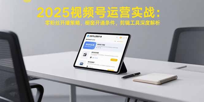 2025视频号运营实战：零粉丝开播策略，橱窗开通条件，剪辑工具深度解析网创-网赚-电商-tk-出海-AI-抖音-快手-小红书-视频号-玩法-创业-小程序-公众号-私域-s粉网创智库