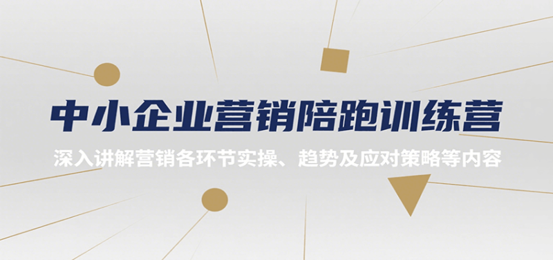 中小企业营销陪跑训练营，深入讲解营销各环节实操、趋势及应对策略等内容网创-网赚-电商-tk-出海-AI-抖音-快手-小红书-视频号-玩法-创业-小程序-公众号-私域-s粉网创智库
