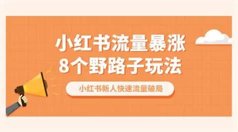 小红书流量最新野路子揭秘，认知升级带动精准引流与变现网创-网赚-电商-tk-出海-AI-抖音-快手-小红书-视频号-玩法-创业-小程序-公众号-私域-s粉网创智库