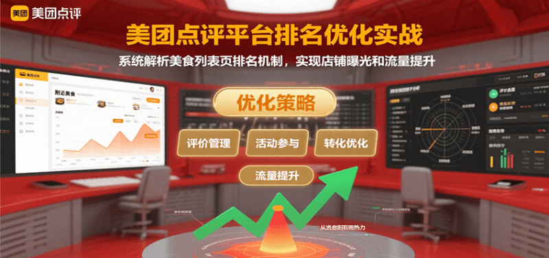 美团点评平台排名优化实战，系统解析美食列表页排名机制，实现店铺曝光和流量提升网创-网赚-电商-tk-出海-AI-抖音-快手-小红书-视频号-玩法-创业-小程序-公众号-私域-s粉网创智库