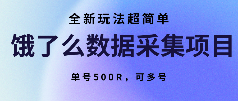 饿了么数据采集项目，全新玩法超简单，单号500R，可多号 - 网创智库网创-网赚-电商-tk-出海-AI-抖音-快手-小红书-视频号-玩法-创业-小程序-公众号-私域-s粉网创智库