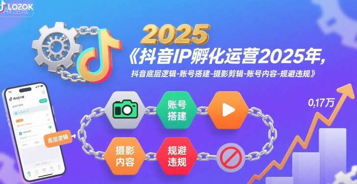 抖音IP孵化运营2025年，抖音底层逻辑-账号搭建-摄影剪辑-账号内容-规避违规网创-网赚-电商-tk-出海-AI-抖音-快手-小红书-视频号-玩法-创业-小程序-公众号-私域-s粉网创智库