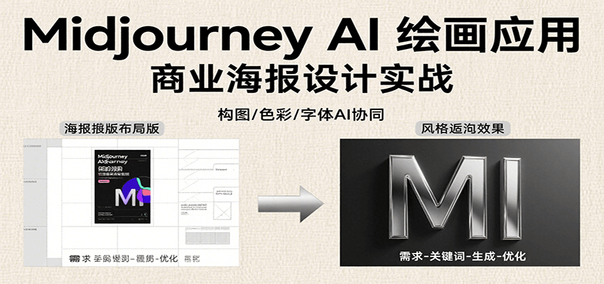 Midjourney AI绘画应用，关键词指令解析、漫画头像制作、海报设计、3D人物生成等 - 网创智库网创-网赚-电商-tk-出海-AI-抖音-快手-小红书-视频号-玩法-创业-小程序-公众号-私域-s粉网创智库