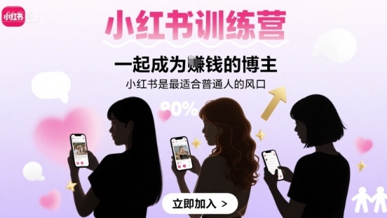 小红书训练营一起成为賺钱的博主，小红书是最适合普通人的风口网创-网赚-电商-tk-出海-AI-抖音-快手-小红书-视频号-玩法-创业-小程序-公众号-私域-s粉网创智库
