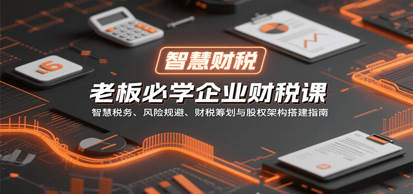 老板必学企业财税课：智慧税务、风险规避、财税筹划与股权架构搭建指南网创-网赚-电商-tk-出海-AI-抖音-快手-小红书-视频号-玩法-创业-小程序-公众号-私域-s粉网创智库