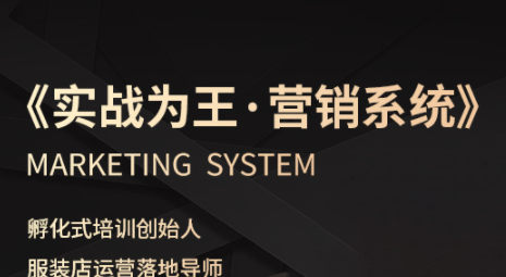 老杨·服装老板必修课《实战为王-营销系统》实现业绩被动式增长网创-网赚-电商-tk-出海-AI-抖音-快手-小红书-视频号-玩法-创业-小程序-公众号-私域-s粉网创智库
