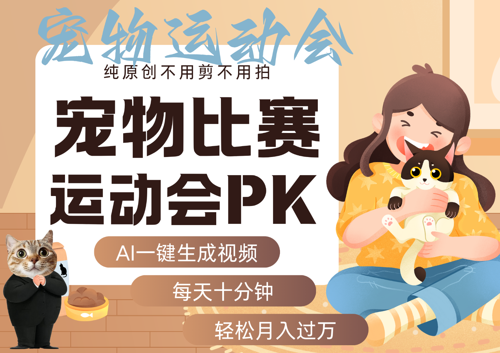 AI萌宠运动员跳水 射击 篮球 足球比赛 每天十分钟 附详细提示词文案库 代替做… - 网创智库网创-网赚-电商-tk-出海-AI-抖音-快手-小红书-视频号-玩法-创业-小程序-公众号-私域-s粉网创智库