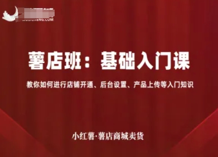 小红薯薯店商城卖货，基础入门课，教你如何进行店铺开通、后台设置、产品上传等入门知识网创-网赚-电商-tk-出海-AI-抖音-快手-小红书-视频号-玩法-创业-小程序-公众号-私域-s粉网创智库