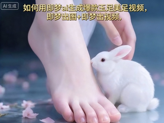 如何用即梦ai生成爆款玉足美足视频，即梦出图+即梦出视频，快速涨粉网创-网赚-电商-tk-出海-AI-抖音-快手-小红书-视频号-玩法-创业-小程序-公众号-私域-s粉网创智库