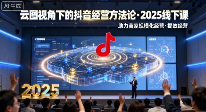 云图视角下的抖音经营方法论，2025线下课，助力商家规模化经营，提效经营(录音+字幕)网创-网赚-电商-tk-出海-AI-抖音-快手-小红书-视频号-玩法-创业-小程序-公众号-私域-s粉网创智库