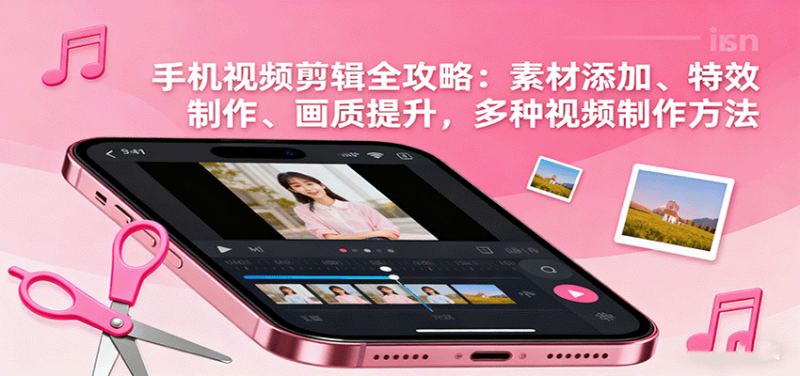 手机视频剪辑全攻略：素材添加、特效制作、画质提升，多种视频制作方法网创-网赚-电商-tk-出海-AI-抖音-快手-小红书-视频号-玩法-创业-小程序-公众号-私域-s粉网创智库