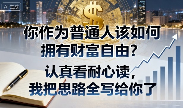 付费文章：你作为普通人该如何拥有财富自由？认真看耐心读，我把思路全写给你了网创-网赚-电商-tk-出海-AI-抖音-快手-小红书-视频号-玩法-创业-小程序-公众号-私域-s粉网创智库