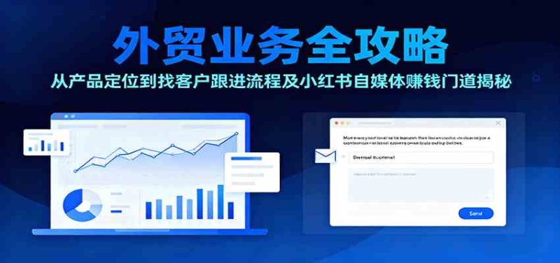 外贸业务全攻略：从产品定位到找客户跟进流程及小红书自媒体赚钱门道揭秘网创-网赚-电商-tk-出海-AI-抖音-快手-小红书-视频号-玩法-创业-小程序-公众号-私域-s粉网创智库