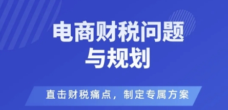 电商企业财税风险与规避，直击财税痛点，制定专属方案网创-网赚-电商-tk-出海-AI-抖音-快手-小红书-视频号-玩法-创业-小程序-公众号-私域-s粉网创智库