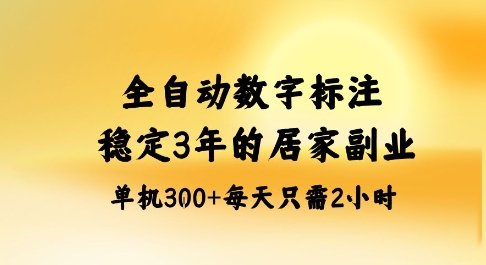 全自动数字标注，稳定3年的蓝海项目，居家也能矩阵开干的副业，单机日入3张+【揭秘】网创-网赚-电商-tk-出海-AI-抖音-快手-小红书-视频号-玩法-创业-小程序-公众号-私域-s粉网创智库