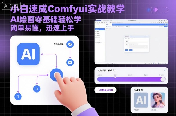 小白速成Comfyui实战教学，AI绘画零基础轻松学，简单易懂，迅速上手网创-网赚-电商-tk-出海-AI-抖音-快手-小红书-视频号-玩法-创业-小程序-公众号-私域-s粉网创智库