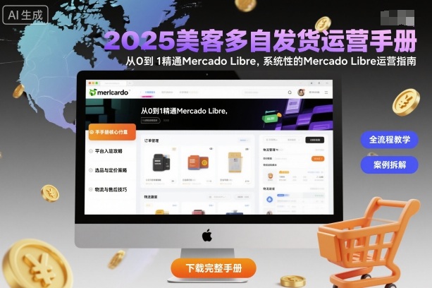 2025美客多自发货运营手册：从0到1精通Mercado Libre，系统性的Mercado Libre运营指南网创-网赚-电商-tk-出海-AI-抖音-快手-小红书-视频号-玩法-创业-小程序-公众号-私域-s粉网创智库