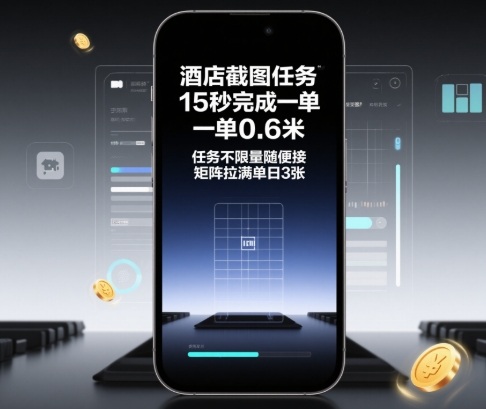 酒店截图任务，15秒完成一单，一单0.6米，任务不限量随便接，矩阵拉满单日3张【揭秘】网创-网赚-电商-tk-出海-AI-抖音-快手-小红书-视频号-玩法-创业-小程序-公众号-私域-s粉网创智库