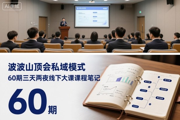 波波山顶会私域模式60期三天两夜线下大课课程笔记(文档)网创-网赚-电商-tk-出海-AI-抖音-快手-小红书-视频号-玩法-创业-小程序-公众号-私域-s粉网创智库