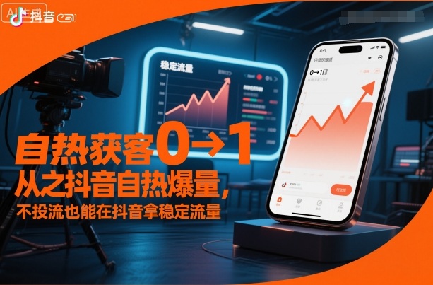 自热获客从0到1之抖音自热爆量,不投流也能在抖音拿稳定流量网创-网赚-电商-tk-出海-AI-抖音-快手-小红书-视频号-玩法-创业-小程序-公众号-私域-s粉网创智库