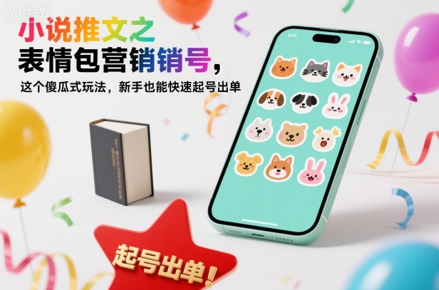 小说推文之表情包营销号，这个傻瓜式玩法，新手也能快速起号出单网创-网赚-电商-tk-出海-AI-抖音-快手-小红书-视频号-玩法-创业-小程序-公众号-私域-s粉网创智库