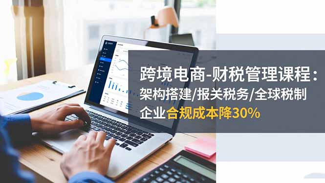 跨境电商-财税管理课程：架构搭建/报关税务/全球税制，企业合规成本降30%网创-网赚-电商-tk-出海-AI-抖音-快手-小红书-视频号-玩法-创业-小程序-公众号-私域-s粉网创智库