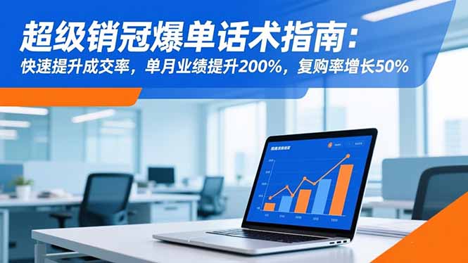 超级销冠爆单话术指南：快速提升成交率，单月业绩提升200%，复购率增长50%网创-网赚-电商-tk-出海-AI-抖音-快手-小红书-视频号-玩法-创业-小程序-公众号-私域-s粉网创智库