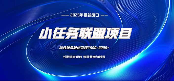 小任务联盟项目：一台电脑每天只需10分钟，轻松简单稳定网创-网赚-电商-tk-出海-AI-抖音-快手-小红书-视频号-玩法-创业-小程序-公众号-私域-s粉网创智库