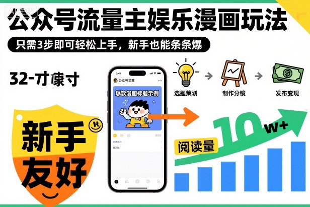 ‍‬⁢‍⁡‍‍⁡​⁣⁤‍‬⁡⁣⁢​⁣‍⁣‌‌⁢​⁡⁡‌​⁢⁣⁢​⁢‌​⁣‬​⁣‬‬⁣⁢​⁢⁣公众号流量主娱乐漫画玩法，只需3步即可轻松上手，新手也能条条爆网创-网赚-电商-tk-出海-AI-抖音-快手-小红书-视频号-玩法-创业-小程序-公众号-私域-s粉网创智库