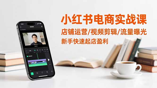 小红书电商实战课：店铺运营/视频剪辑/流量曝光，新手快速起店盈利网创-网赚-电商-tk-出海-AI-抖音-快手-小红书-视频号-玩法-创业-小程序-公众号-私域-s粉网创智库