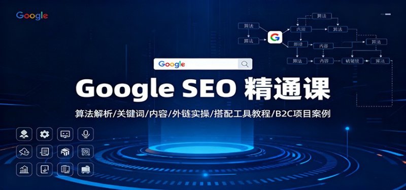Google SEO 精通课：算法解析/关键词/内容/外链实操/搭配工具教程/B2C项目案例网创-网赚-电商-tk-出海-AI-抖音-快手-小红书-视频号-玩法-创业-小程序-公众号-私域-s粉网创智库