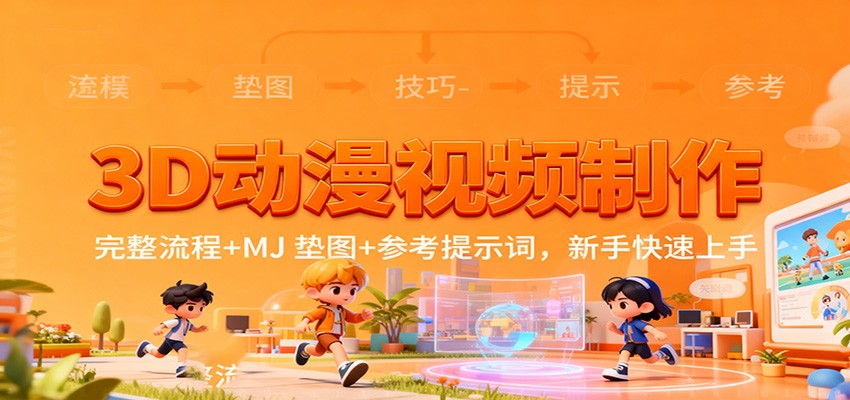 3D动漫视频制作,完整流程+MJ 垫图+参考提示词,新手快速上手 - 网创智库网创-网赚-电商-tk-出海-AI-抖音-快手-小红书-视频号-玩法-创业-小程序-公众号-私域-s粉网创智库