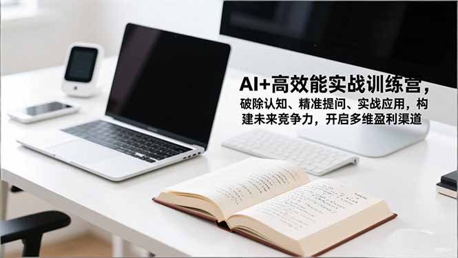 AI+高效能实战训练营，破除认知、精准提问、实战应用，构建未来竞争力，开启多维盈利渠道网创-网赚-电商-tk-出海-AI-抖音-快手-小红书-视频号-玩法-创业-小程序-公众号-私域-s粉网创智库