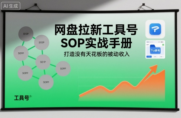 网盘拉新工具号SOP实战手册，打造没有天花板的被动收入网创-网赚-电商-tk-出海-AI-抖音-快手-小红书-视频号-玩法-创业-小程序-公众号-私域-s粉网创智库