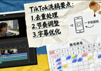 TikTok洗稿剪辑全流程课网创-网赚-电商-tk-出海-AI-抖音-快手-小红书-视频号-玩法-创业-小程序-公众号-私域-s粉网创智库
