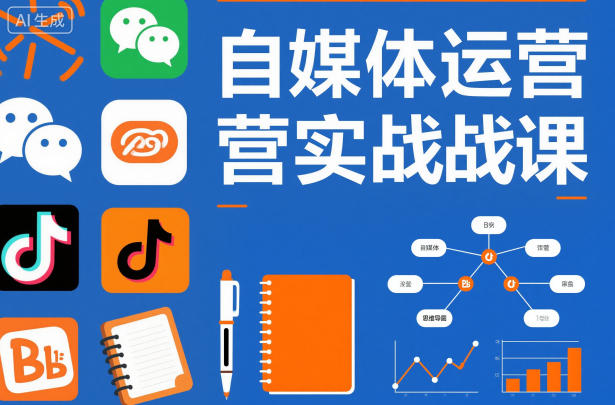 自媒体运营实战课，掌握一套系统的自媒体运营底层方法论，成为优秀的内容创作者网创-网赚-电商-tk-出海-AI-抖音-快手-小红书-视频号-玩法-创业-小程序-公众号-私域-s粉网创智库