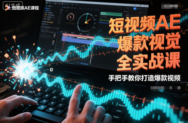 短视频AE爆款视觉全实战课，手把手教你打造爆款视频网创-网赚-电商-tk-出海-AI-抖音-快手-小红书-视频号-玩法-创业-小程序-公众号-私域-s粉网创智库