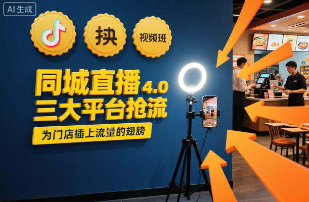同城直播实操班4.0，三大平台抢流，为门店插上流量的翅膀网创-网赚-电商-tk-出海-AI-抖音-快手-小红书-视频号-玩法-创业-小程序-公众号-私域-s粉网创智库
