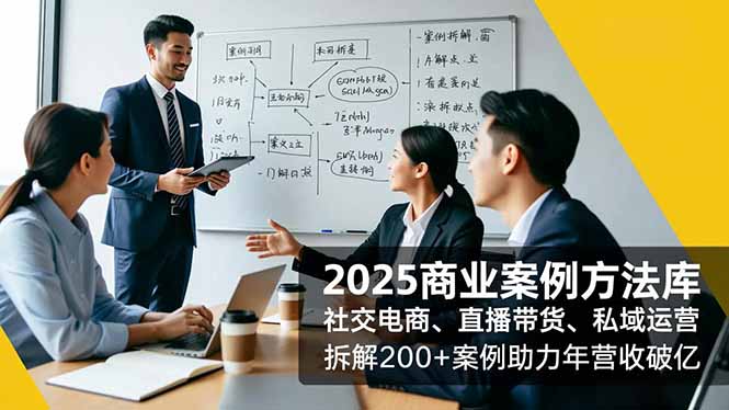 2025商业案例方法库，社交电商、直播带货、私域运营，拆解200+案例助力年营收破亿网创-网赚-电商-tk-出海-AI-抖音-快手-小红书-视频号-玩法-创业-小程序-公众号-私域-s粉网创智库