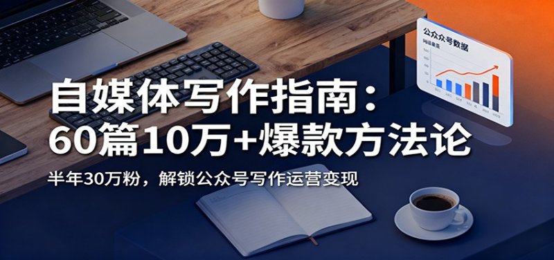 自媒体写作指南：60篇10万+爆款方法论，半年30万粉，解锁公众号写作运营变现网创-网赚-电商-tk-出海-AI-抖音-快手-小红书-视频号-玩法-创业-小程序-公众号-私域-s粉网创智库