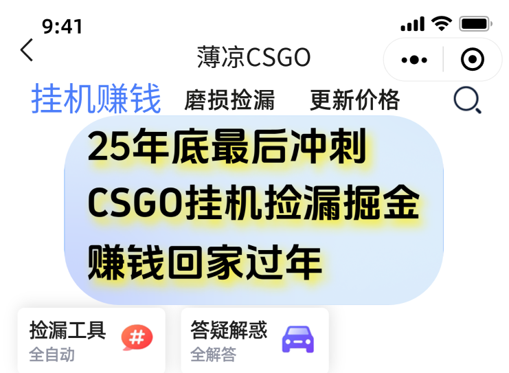12月年底抓紧最后一个月,用CSGO游戏挂机捡漏掘金赚钱掘金,一部手机轻松日入500+网创-网赚-电商-tk-出海-AI-抖音-快手-小红书-视频号-玩法-创业-小程序-公众号-私域-s粉网创智库