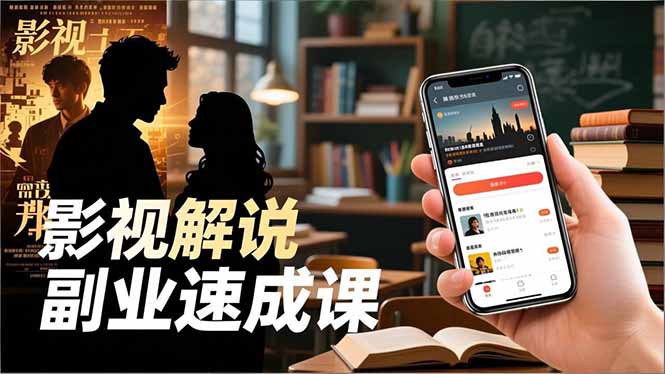 Tk影视解说副业速成课，软件安装、全流程实操、爆款预设，新手两周变现网创-网赚-电商-tk-出海-AI-抖音-快手-小红书-视频号-玩法-创业-小程序-公众号-私域-s粉网创智库